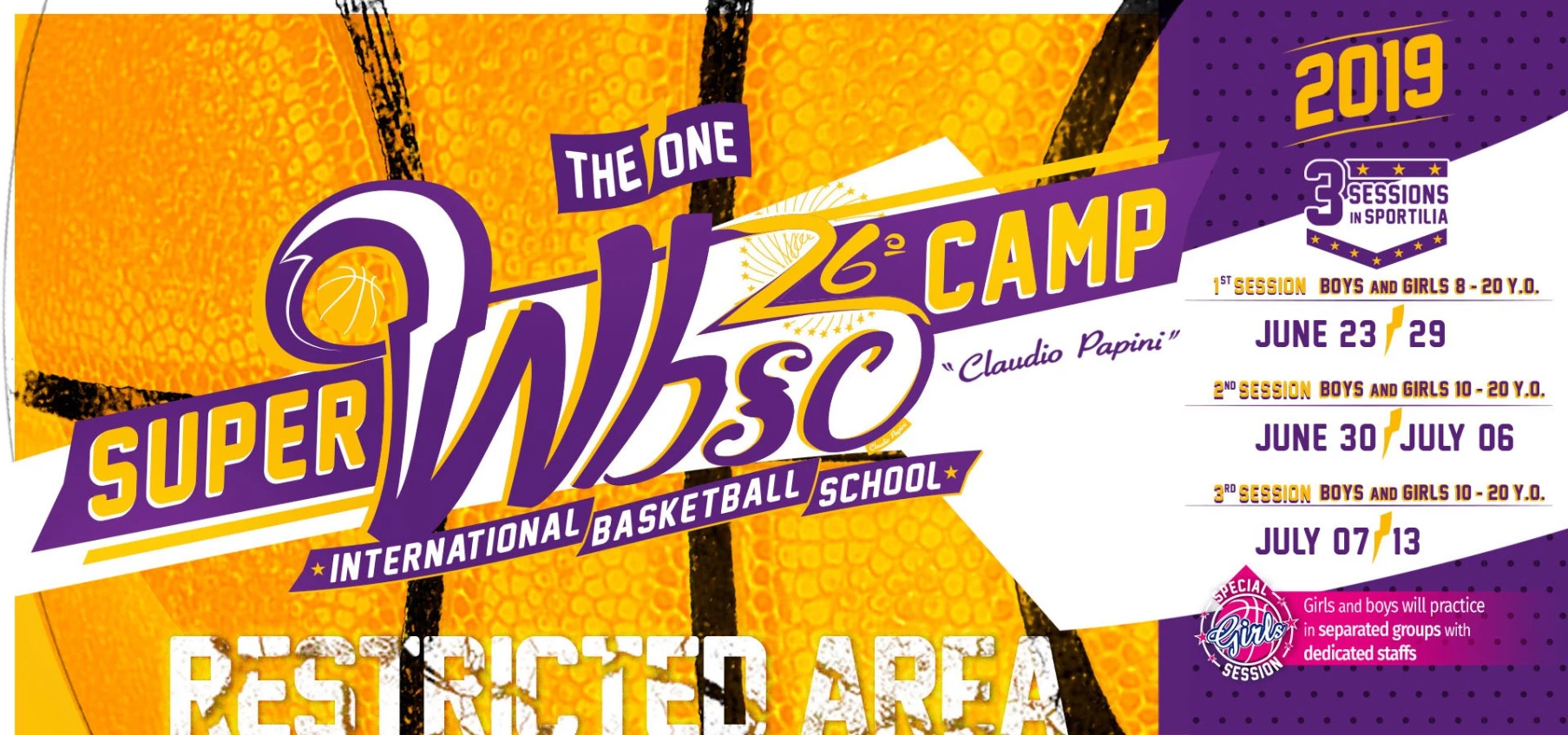 Dates of the 26° WBSC Supercamp 2019!!