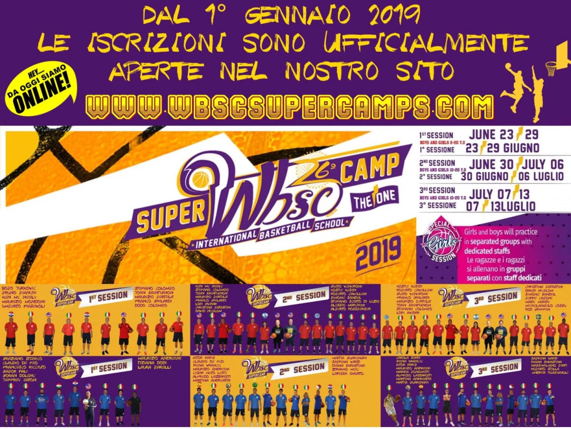 26° WBSC Supercamp 2019 iscrizioni online aperte!!