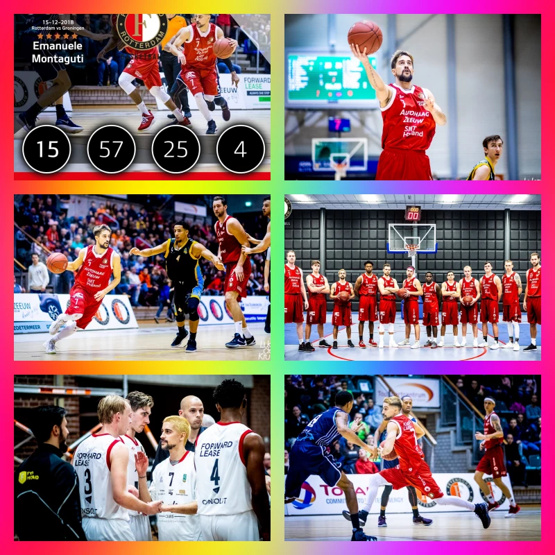 Lele Montaguti WBSC All Stars in Holland with the club Feyenoord Basket in A1!!