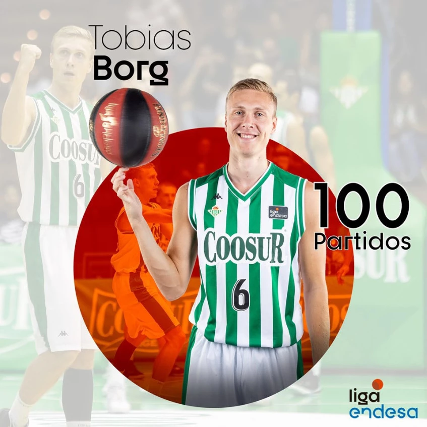 Lo svedese Tobias Borg WBSC All Stars ha festeggiato le 100 partite con il Real Betis Siviglia in Spagna!!