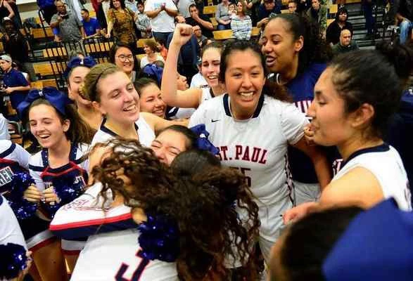 Francesca Facchini present St. Paul girls basketball with wild 45-44 victory over Duarte to claim CIF-SS Division 4AA crown